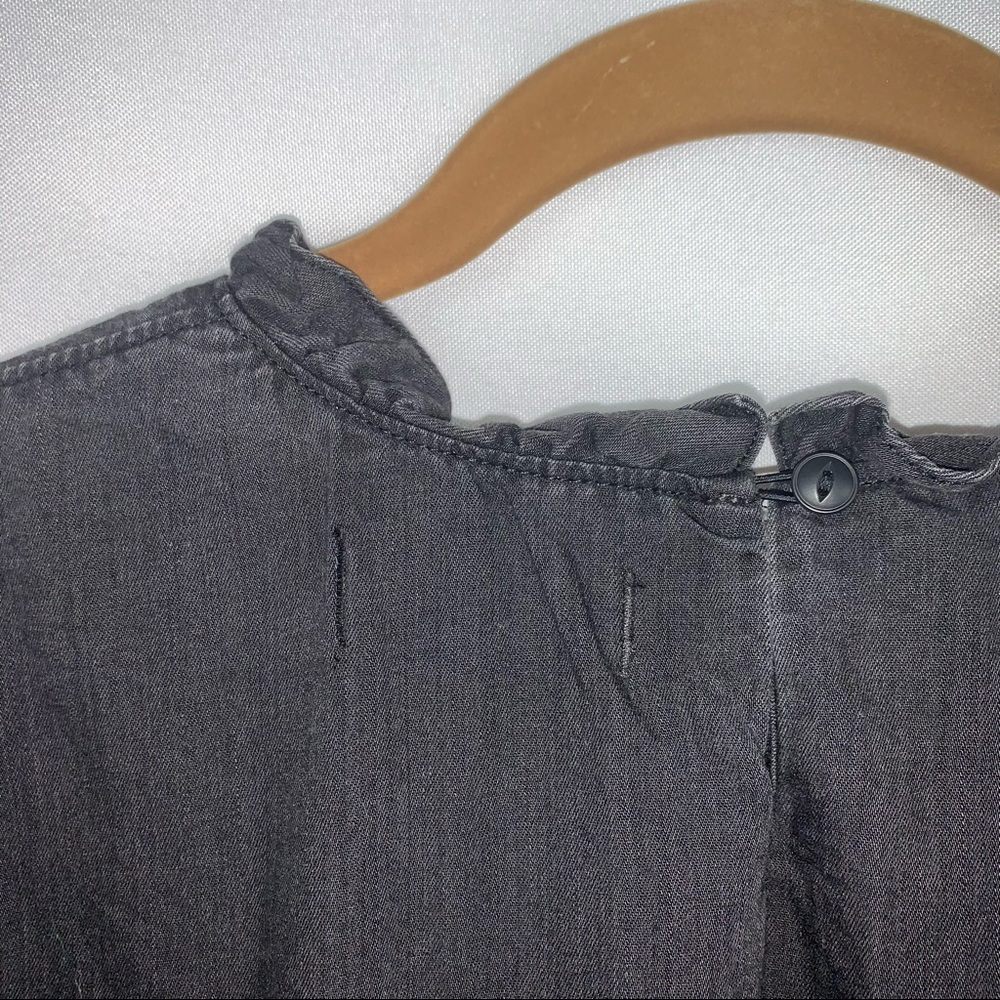 Madewell Denim Ruffled Mockneck Dress - Picture 6 of 11